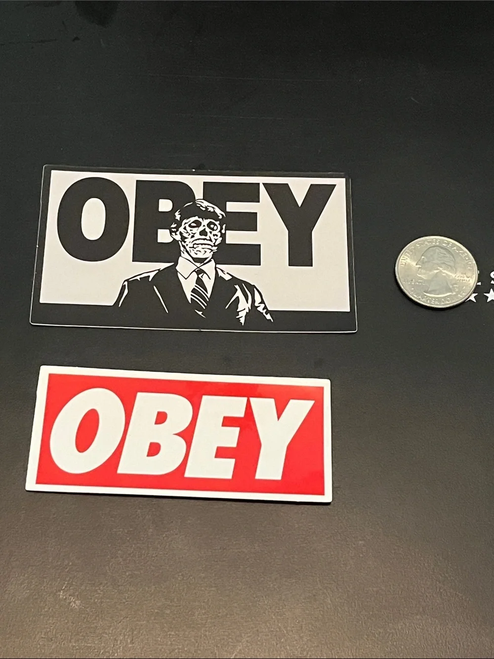 Obey Red and Black Sticker Set with Bold Logo